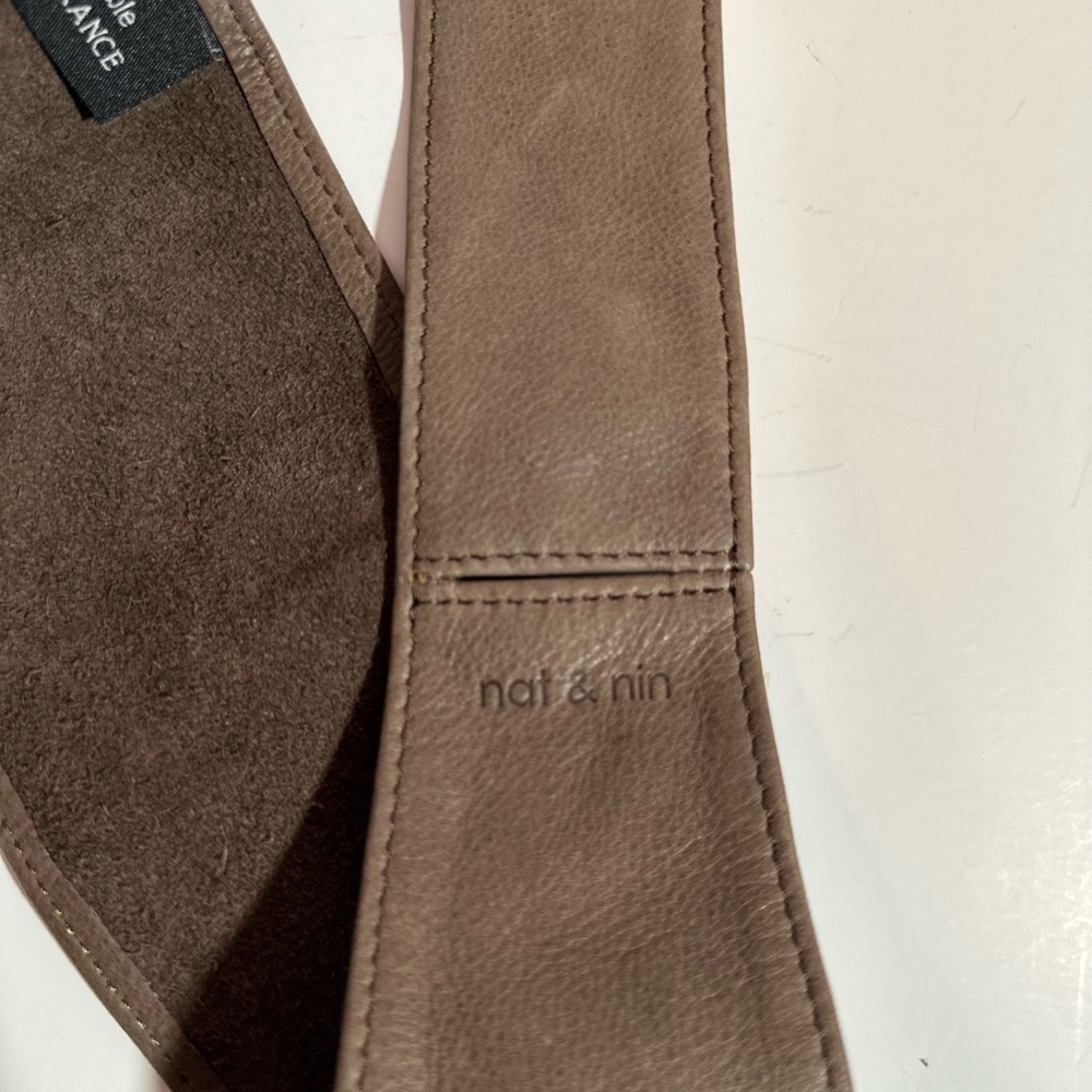 Nat & Nin Leather Belt Women’s One Size Made In France - Picture 3 of 4